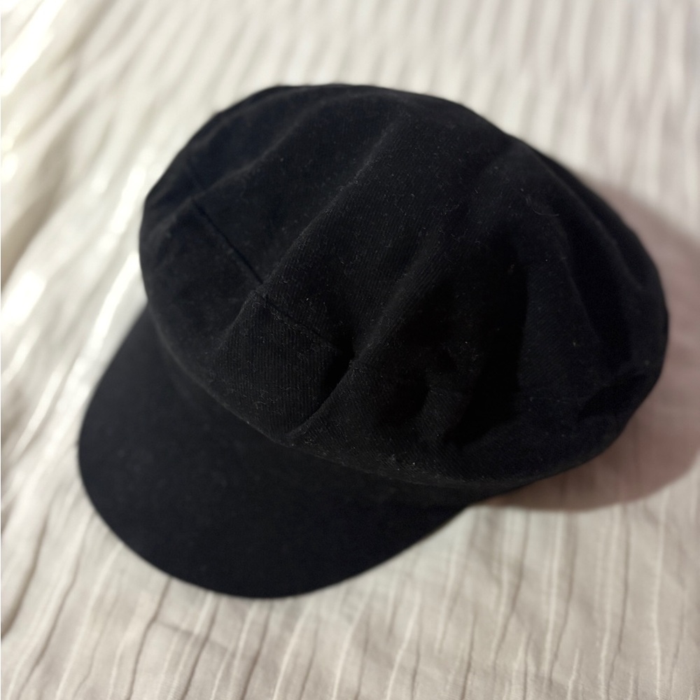 Zara Black Newsboy Cap